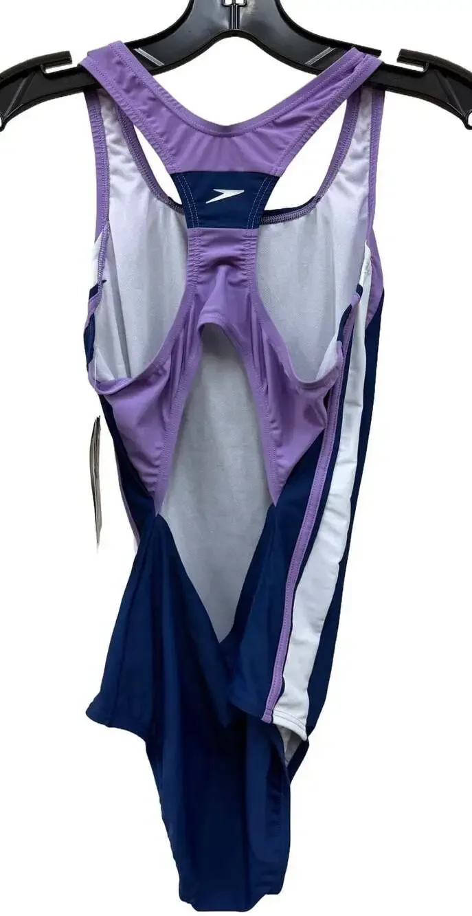 Speedo Girls Infinity Splice One Piece Swimsuit Blue/Purple